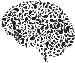 Abstract Brain Design PNG image