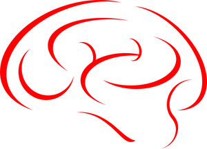 Abstract Brain Outline Art PNG image