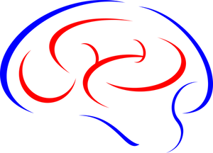 Abstract Brain Outline Art PNG image