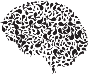 Abstract Brain Silhouette PNG image