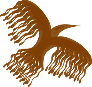 Abstract Brown Bird Silhouette