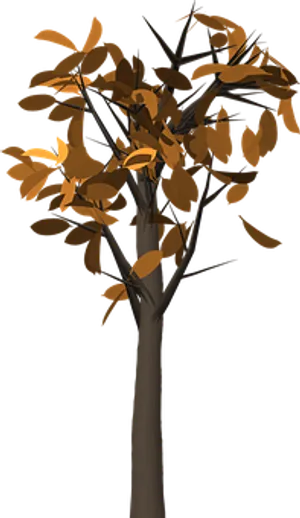 Abstract Brown Tree Artwork