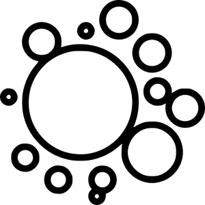 Abstract Bubble Outline Graphic