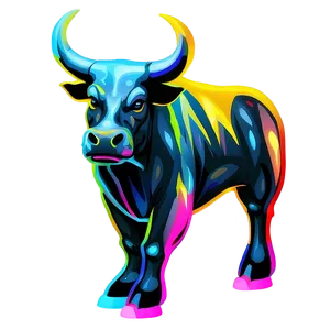 Abstract Bull Art PNG 83