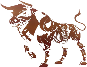 Abstract Bull Artwork