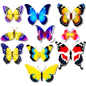 Abstract Butterflies PNG Bst77