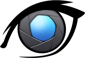 Abstract Camera Shutter Eye Logo PNG image
