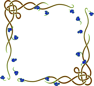 Abstract Celtic Knot Border Design PNG image