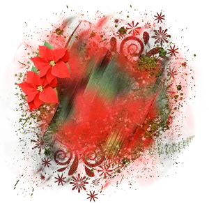 Abstract Christmas Poinsettia Design PNG image