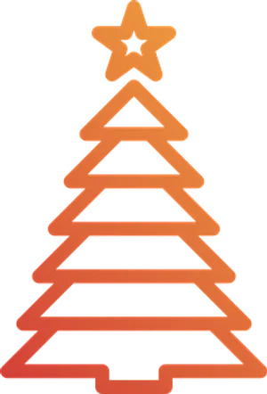 Abstract Christmas Tree Outline PNG image