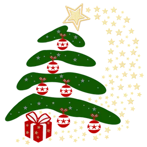 Abstract Christmas Treeand Gifts