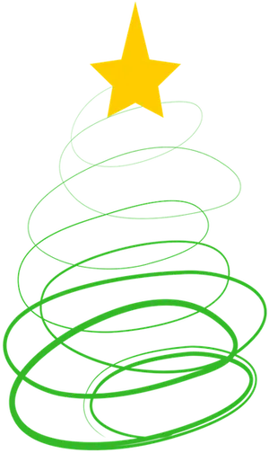 Abstract Christmas Treewith Star PNG