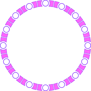 Abstract Circle Border Design PNG image