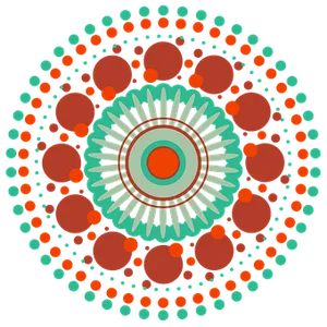 Abstract Circular Mandala Pattern PNG image
