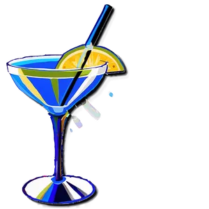 Abstract Cocktail Glass PNG Djq
