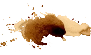 Abstract Coffee Watercolor Splash PNG