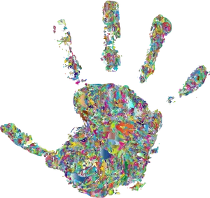 Abstract Color Explosion_ Hand PNG image