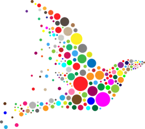 Abstract Colorful Bird Silhouette