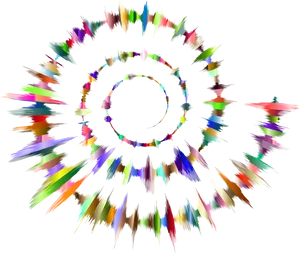 Abstract Colorful Circle Explosion PNG image