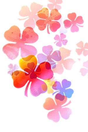 Abstract Colorful Floral Artwork