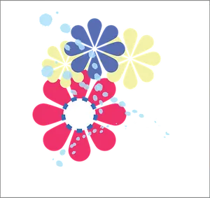 Abstract Colorful Flower Art