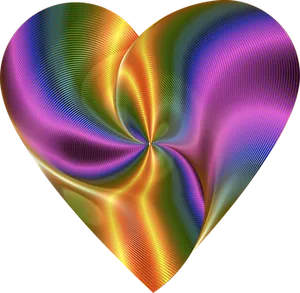 Abstract Colorful Heart Art