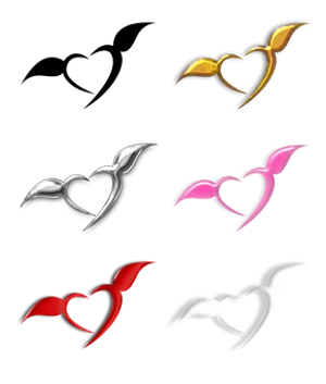 Abstract Colorful Heart Shapes