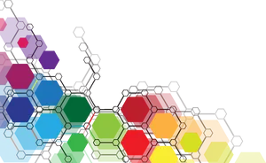 Abstract Colorful Hexagonal Pattern PNG image