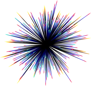 Abstract Colorful Light Explosion PNG image