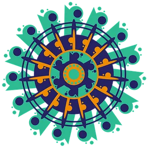 Abstract Colorful Mandala Art PNG image