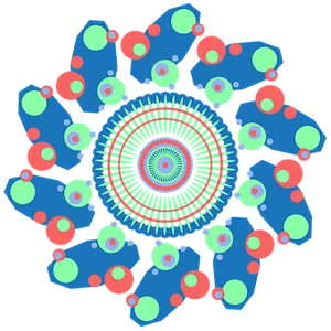 Abstract Colorful Mandala Art PNG image