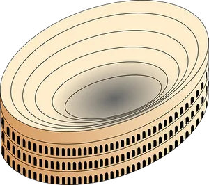 Abstract Colosseum Graphic PNG image