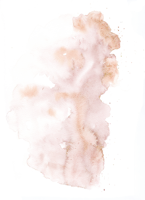 Abstract Coral Watercolor Splash PNG