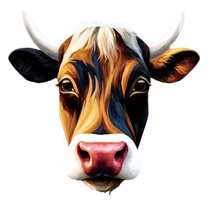 Abstract Cow Face Art Png Hai71 PNG image