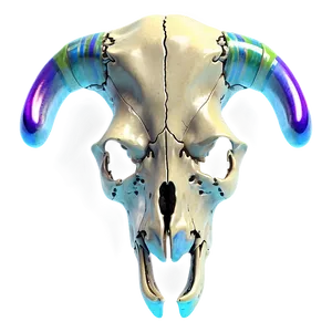 Abstract Cow Skull PNG 06132024