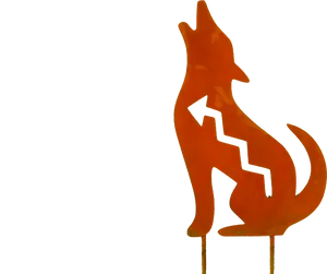 Abstract Coyote Silhouette Art PNG image