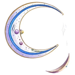 Abstract Crescent Moon Art Png 05212024 PNG image