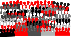 Abstract Crowd Pattern Graphic PNG image