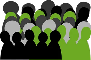 Abstract Crowd Silhouette PNG image