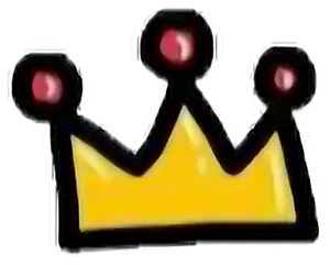 Abstract Crown Doodle Art PNG image