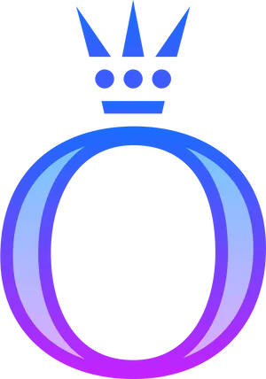 Abstract Crownand Circle Logo PNG image