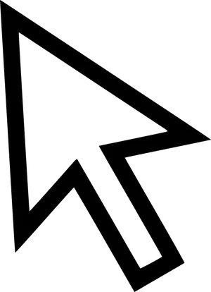 Abstract Cursor Outline Black Background PNG