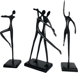 Abstract Dancer Sculptures Set PNG image