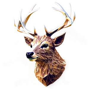 Abstract Deer Head Design PNG 06212024