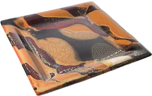 Abstract Design Ceramic Plate PNG