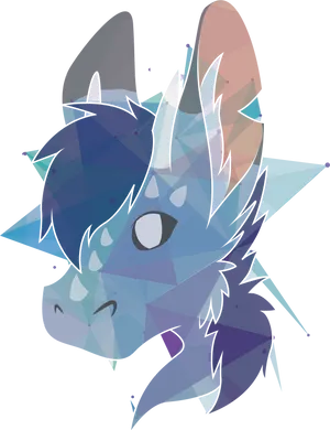 Abstract Dragon Portrait PNG image