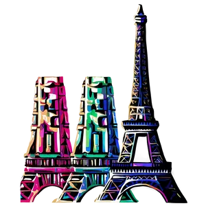 Abstract Eiffel Tower Design Png 05212024 PNG image
