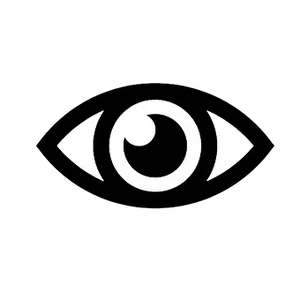 Abstract Eye Symbol Blackand White PNG image