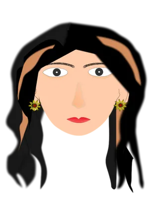 Abstract Female Portrait Vector Illustration