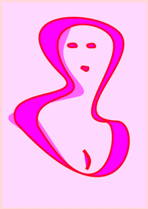 Abstract Feminine Form Art